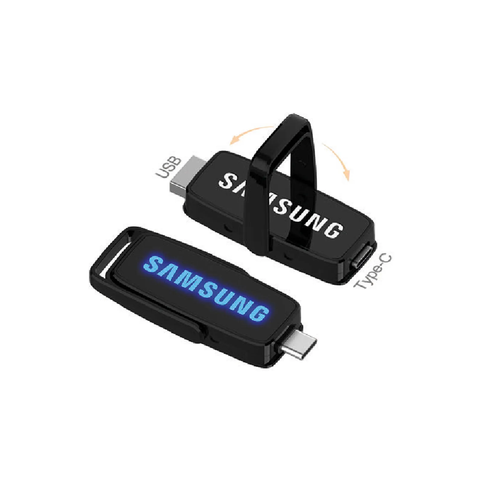 AHLAT SİYAH 32 GB TYPE-C OTG IŞIKLI USB BELLEK
